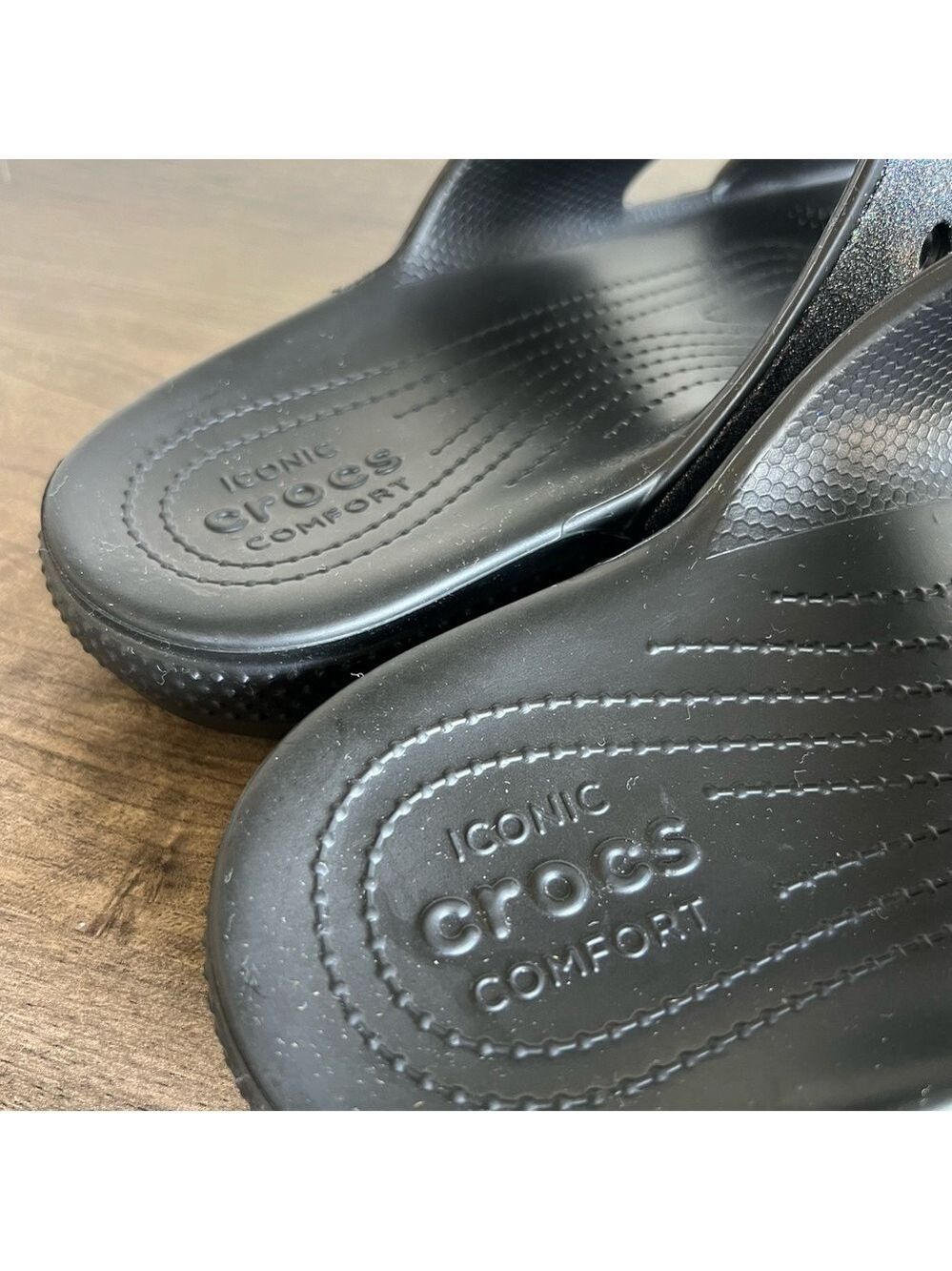 Crocs NEW Men’s Iconic Comfort 2 Strap Glitter II Sandal Size 11 #B1818 - Picture 7 of 9